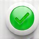 A sleek green checkmark icon inside a notification bubble, signifying a message received confirmtion.