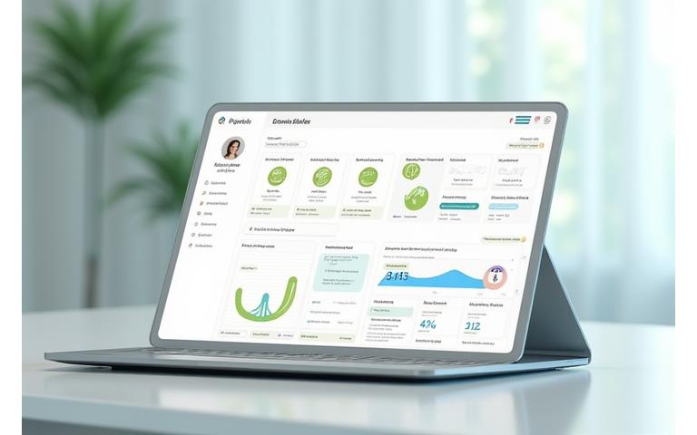 A digital dashboard showing progress tracking and personalized health data