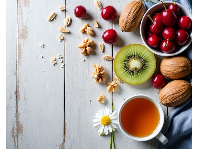 Healthy, sleep-supporting foods like cherries and walnuts