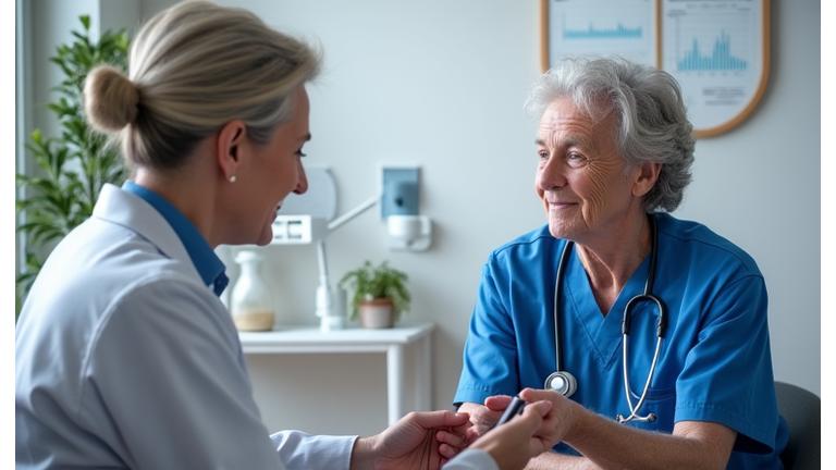 Doctor consulting with a patient about sleep health