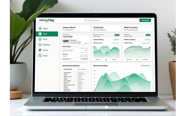 Screenshot of Vitality Anchor's user dashboard on a laptop with progress charts and coach chat.