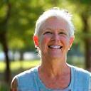 Smiling Anne Peterson after achieving her wellness goals.